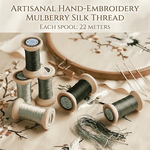 Natural 100% Mulberry Handmade Embroidery Silk Thread Silk Floss (40) - color: 40
