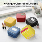 Teacher Jewelry Box, Teacher Appreciation Gifts Mini Jewelry Travel Case, Necklace Earring Ring Display Holder, Birthday Retirement Graduation Thank You Leather Storage for Teachers (A5) - color: A5