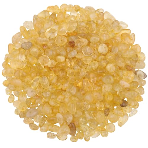 400pcs Natural Chip Stone Beads for Jewelry Making Citrine 5-8mm Irregular Gemstones Healing Crystal Loose Rocks Bead Hole Drilled for Ring Earrings Necklace Bracelet Making DIY Art Crafts - color: Citrine(2 Strands-62")
