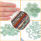 GEM-Inside 2x6mm Natural Green Aventurine Jade Semi-Gemstone Heishi Disc Rondelle Spacer Beads for Jewelry Making Full 15" Strand Energy Stone Healing Power Crystal - color: Green Aventurine Jade