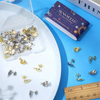 SUNNYCLUE 1 Box 40Pcs Post Earring Findings Earring Post with Loop Stainless Steel Earring Studs Oval Earring Posts Silver Gold Ear Stud DIY Earrings Findings for Jewelry Making Accessories Craft - color: 20pairs Stainless Steel Earring Studs With Loops