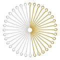 TOAOB 200pcs Eye Pins for Jewelry Making 18mm Gold Silver Brass Open Head Pins Findings for DIY Crafts Necklaces Bracelets Earrings - size: 18mm