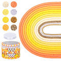 AceFun 3750PCS Clay Beads for Bracelets Making Polymer Clay Beads Kit with Pearl Beads Spacer Beads, Disc Heishi Beads Set for Jewelry Making Necklace Bracelet Earrings Finding, Yellow Mixed - color: Yellow Mixed