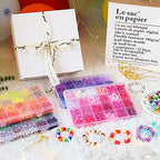 Bracelet Making Kit 96 Colors Pony Beads 3300pcs Friendship Bracelet Kit Rainbow Kandi Beads with Letter and Heart Beads Elastic Threads for Kids Adults Keychain Jewelry Necklace Making - color: 96-color