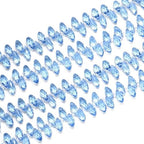 200pcs Czech 12mm Faceted Teardrop Briolette Crystal Glass Loose Beads Pendant Drop Spacer Bulk Light Sapphire Blue for DIY Jewelry Making CCT2-14 - color: Light sapphire blue, size: 12x6mm - 200pcs
