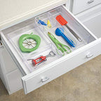 iDesign Clarity Plastic Drawer Organizer for Vanity, Countertop, Bathroom, Kitchen and Cabinet Storage, 8" x 4" x 2", Clear - color: Clear