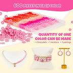 Gionlion 25000 Pcs Clay Beads Bracelet Making Kit Abundant Single Color Heishi Beads, 7 Boxes Polymer Beads for Bracelets Jewelry Making kit with Charms, DIY Arts and Crafts Gifts - style: 25000PCS