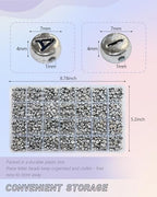 Looconi 1400pcs Letter Beads Silver 7x4mm Black on Silver for Jewelry Making Bracelet Hair Braids Crafts - color: Silver, size: 7x4mm