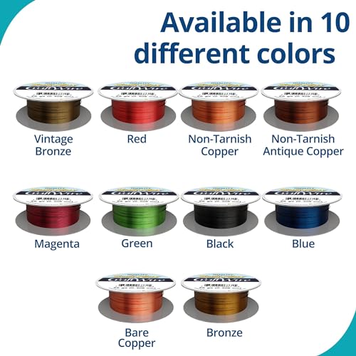 BeadHobby Soft Flex 26 Gauge Craft Wire - 27 Meters - Jewelry Wire with Tarnish Resistant Silver Plating - style: Bronze