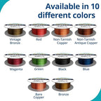 BeadHobby Soft Flex 26 Gauge Craft Wire - 27 Meters - Jewelry Wire with Tarnish Resistant Silver Plating - style: Bronze