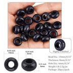 20Pcs Natural Blue Sandstone Large Hole Beads, 8x14mm Rondelle Gemstone Spacer Beads 6mm Big Hole for Jewelry Making, Beading Bracelets, Macrame & Hair Braiding - color: Blue Sandstone
