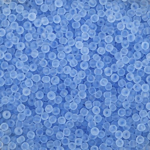 Dusty Blue Pony Beads, Small Crafts Beads Glass Seed Beads for Craft, 2mm Colorful Loose Seed Beads for Bracelet Key Chain DIY Projects, and Hair Decor, (2 Pack) - color: Dusty Blue