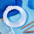 32.8 Yard Nylon Memory Wire 0.08 Inch Diameter Clear Plastic Wire White Boning Roll Clear Memory Brim Lines Crinoline Boning for Bridal Dress Hat Brims Jewelry Making - size: 2mm