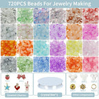 PAMIR TONG 1000PCS 8mm Glass Kit Set Round Beads Bulk,Imitative Jade Beads Kit, Bracelet Space Loose Beads for Jewelry Making Earring, Necklaces, DIY Crafts & Gifts #354 - size: 8mm Double Color #354