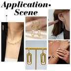 BENECREAT 60 PCS Real 18k Gold Plated Brass Connecting Rings, 0.8 Inch Oval Brass Plated Gold Jewelry Connecting Rings for Bracelets, Necklaces Jewelry Making - color: Oval