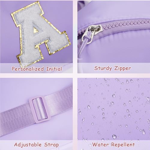 YOOLIFE Initial Sling Bag, Small Sling Bags for Girls Women, Gifts for Teen Girls Teens, Girl Friend Bridesmaid Birthday Gift for Daughter Sister Girl Gifts Trendy Stuff Belt Bag (Black S) - color: Black, style: S
