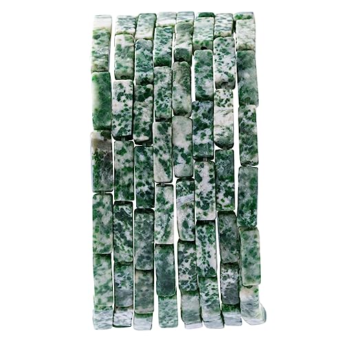 Natural African Jade Rectangle Tube Beads 4x13mm 38cm/str Loose Semi Gemstone Stone Beads for Making Bracelets Necklace Earrings - color: African Jade, size: 4x13mm Rectangle