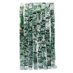 Natural African Jade Rectangle Tube Beads 4x13mm 38cm/str Loose Semi Gemstone Stone Beads for Making Bracelets Necklace Earrings - color: African Jade, size: 4x13mm Rectangle