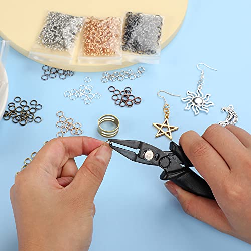 Hotop 1402 Pieces Split Jump Rings Set, Double Closed Jump Ring Multi Color Jewelry with Craft Loop Opener and Split Ring Plier for DIY Necklace Bracelet Craft Making(Multi Colors)