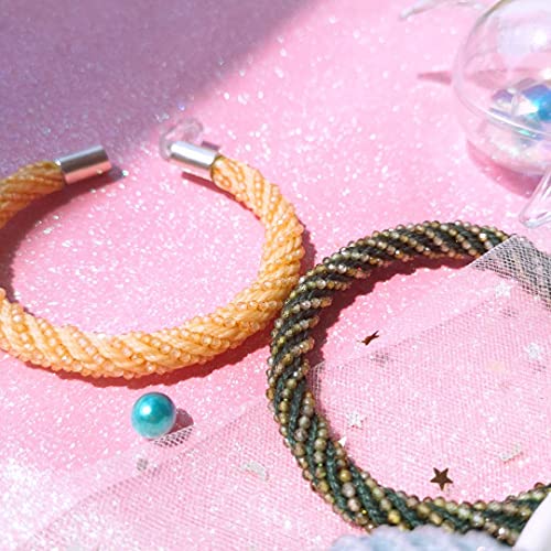 2mm Quartz Crystal Round Beads Faceted Glass Beads Loose Spacer Beads for DIY Bracelet Jewelry Making Supplies Accessories (Black) - color: Black