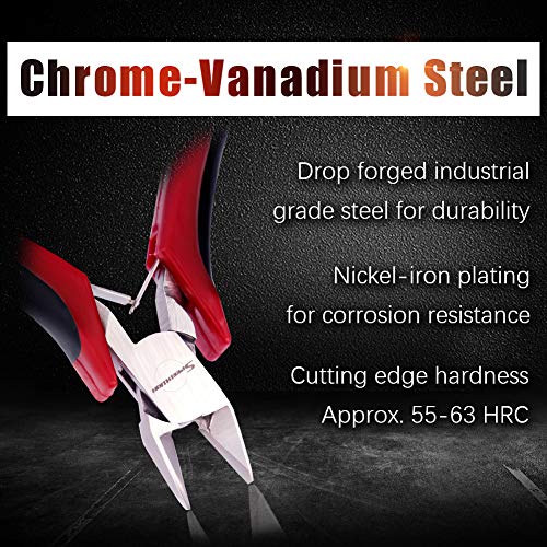 SPEEDWOX Diagonal Cutting Pliers Side Nippers 4 Inches Micro Wire Cutters Precision Plastic Nippers with Spring Mini Side Cutting Angled Head Fine Plier Professional Jewelry Making Tool - style: Triangular Head Diagonal Pliers