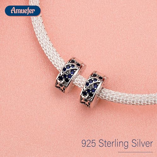 Clip Stopper Spacer Charms for Bracelets Necklaces, Compatible with Pandora,Jewery Mking DIY - style: Sun Star Clip