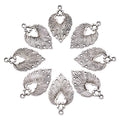 Mega Pet 10pcs Tibetan Silver Leaf Chandelier Component Links Charm Pendant Connectors with 5 Holes for Multi Layers Dangle Earring Bracelet Necklace Jewelry Making - color: Antique Silver, Leaf