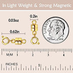OHINGLT Strong Magnetic Necklace Clasps and Closures,Gold and Silver Plated Jewelry Clasps Converters for Bracelet Necklaces Chain - color: 4Pcs | Gold & Silver
