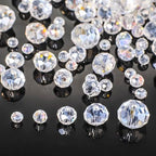 Song Xi 1250PCS AB White Crystal Beads for Jewelry Making, Rondelle Glass Beads for Bracelets Necklace, Earring, Pendants and Making Supplies, Bulk, Arts and Crafts, Sparkling (3/4/6/8/10mm) - color: AB White