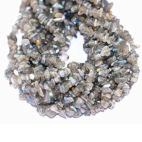 5-8mm Natural Labradorite Gemstone Chips Loose Beads Semi Precious for Jewelry Making DIY Handmade Craft Supplies 1 Strand per Bag Approxi 34" - color: labradorite Chips