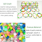 500Pcs Glow in The Dark Beads, Glowing Solar Luminous Star Smile Face Beads Mixed Acrylic UV Beads Color Changing Bracelet Beads Sun Sensitive Plastic Glow Beads Bulk for Jewelry Making Bracelets - color: Mixed Colors Star Beads
