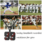AIAINAGI Baseball Number Necklace - Stainless Steel Chain Pendant for Men Athletes 00-99 Jersey Number Gift - color: Black, style: 9
