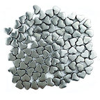 100 Pcs Heart Shape Spacer Beads Small Hole Spacer Beads Metal Loose Beads for Making Bracelet Necklace Earring Accessories DIY Handmade Craft (Gun Black) - color: Gun black