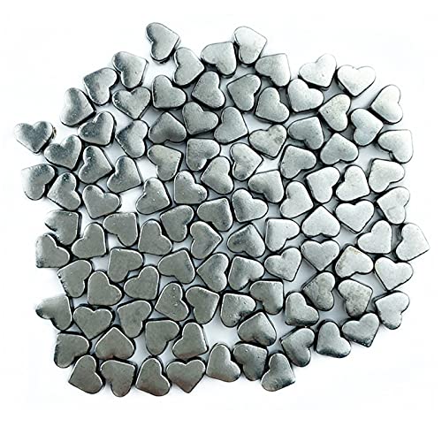 100 Pcs Heart Shape Spacer Beads Small Hole Spacer Beads Metal Loose Beads for Making Bracelet Necklace Earring Accessories DIY Handmade Craft (Gun Black) - color: Gun black