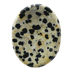 Amazing Gemstone Dalmatian Jasper Worry Stone, Healing Crystals - Piedra Crystal Fidget for Gift, Meditation, Calming, Relaxation, Stress Relief - color: Dalmatian Jasper