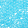 BEEFLYING 1480Pcs Transparent Acrylic Alphabet Beads Flat Round Disc Coin A-Z White Letter Beads Clear Spacer Beads Charms for DIY Friendship Boho Bracelet Souvenir Jewelry Crafts Making (Sky Blue) - color: Deep Sky Blue