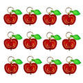 50pcs Glass Pendant Charms - Multicolor Theme Drops for Necklace Craft, Jewelry Making Supplies (Various Styles) - style: Apple