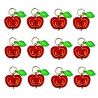 50pcs Glass Pendant Charms - Multicolor Theme Drops for Necklace Craft, Jewelry Making Supplies (Various Styles) - style: Apple