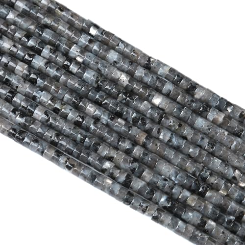 2x4MM 150PCS Black Labradorite Tube Cylinder Rondelle Abacus Disk Spacer Loose Beads for Jewelry Making - color: Black Labradorite, size: 2x4mm cylindrical