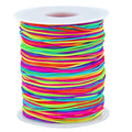 Elastic Jewelry Thread, 1mm Braided Thread, Used for Making Bracelets, Necklaces, DIY Crafts 100 Meters (Colorful 100 Meters) - color: Colorful 100 Meters