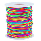 Elastic Jewelry Thread, 1mm Braided Thread, Used for Making Bracelets, Necklaces, DIY Crafts 100 Meters (Colorful 100 Meters) - color: Colorful 100 Meters