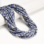 ICAI Beads Natural 2x4mm Rondelle Beads, Abacus Disk Stone Spacer Beads – Loose Natural Gemstone Beads for DIY Bracelet, Necklace, Jewelry Making (Blue Jasper) - color: Blue Jasper, size: 2x4