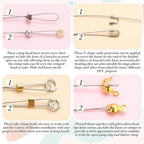 2384Pcs Crimp Beads Supplies for Jewelry Making, Including Crimp Bead Covers, Crimp Tubes, Bracelet Clasps and Closures, Crimp Ends, Jump Rings, Crimping Pliers and Beading Wire for Bracelets Making
