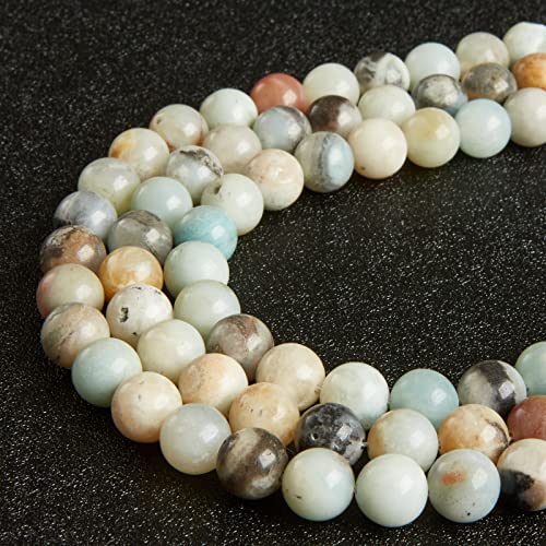 45pcs 8mm Amazonite Beads Natural Gemstone Beads Round Loose Beads for Jewelry Making - color: Amazonite, size: 8mm