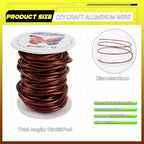 Aluminum Craft Wire,8 Gauge (3mm) Bronze Bendable Wire,32 Feet Continuous Roll for Jewelry Making,Sculpting,Floral & Armature Projects - size: 8 Gauge 32FT, style: Bronze