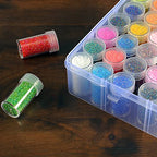 2packs 60 Grids Bead Organizer and Storage Diamond Painting Containers Portable Plastic Case Box Arts Crafts Storage for Seeds Beads Sewing Cosmetic Nail Glitter Powder Small Parts Rhinestones - size: 2 Packs