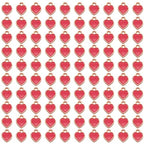 200 pcs Tiny Heart Enamel Charm Gold Plated Alloy Love Pendant Bracelet Earring Keychain Jewelry Crafts 6x8mm - color: Red