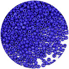 Bala&Fillic Opaque Dark Blue Color 4mm Seed Beads About 1200pcs/100Grams in Bag, 6/0 Glass Craft Beads for Making Bracelet and Necklace (Dark Blue -4mm) - color: Dark Blue -4mm