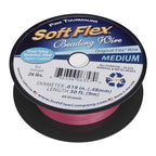 Soft Flex 49 Strand Beading Wire - Medium 0.19 Diameter - 30 Feet Nylon Design Wire - style: Pink Tourmaline
