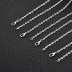 HARFINGTON 20 Pack 18 Inch Necklace Chains Bulk 2.5mm Gold and Silver Plated Cable Chains with Lobster Clasps for Jewelry Making - color: Gold and Silver, size: 18 Inch x 2.5mm